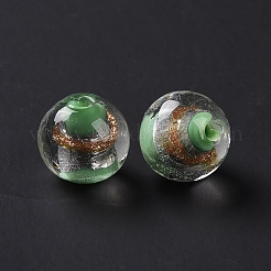 Handmade Silver Foil Lampwork Beads&nbsp;GLAA-Z001-05G