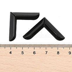 フォトアルバム用の鉄製フォトコーナー  ブラック  25.5x25.5x6.5mm&nbsp;IFIN-R002-03EB