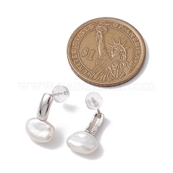 Natural Pearl Ear Studs&nbsp;EJEW-P286-08P