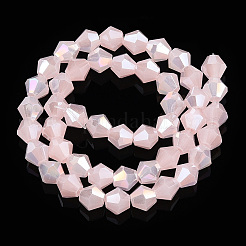 Imitation Jade Electroplate Glass Beads Strands&nbsp;EGLA-A039-J6mm-B07