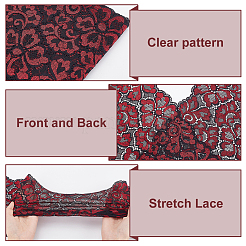 Polyester Lace Flower Fabric&nbsp;DIY-WH0034-95A