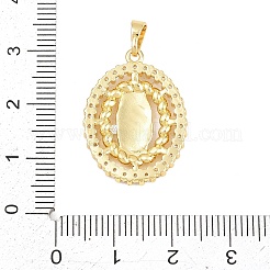 Religion Brass Micro Pave Clear Cubic Zirconia Pendants&nbsp;KK-D258-38G-03