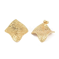 304ステンレススチールスタッドイヤリング  女性のためのジュエリー  ゴールドカラー  菱形  28.5x28.5mm&nbsp;EJEW-K278-12C-G