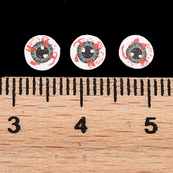 ハロウィーンの手作りポリマークレイカボション  フラットラウンドい目玉  グリーン  9.2~9.4x2.4~2.7mm  約2118個/500g&nbsp;CLAY-A007-04B