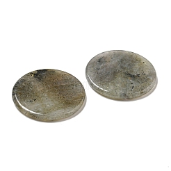 天然石ラブラドライトペンダント  フラットラウンドのチャーム  29.5~30x3mm  穴：1.6mm&nbsp;G-B071-01B