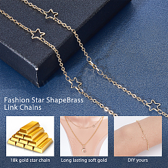 DIY Star Link Chain Necklaces Kits&nbsp;DIY-SC0014-62G