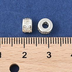 Brass Micro Pave Cubic Zirconia Beads&nbsp;KK-R219-24S