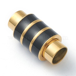 304ステンレススチール製マグネット留め具  チューブ  ミックスカラー  20x7~10mm  内径：6mm&nbsp;STAS-B009-03