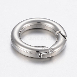 Tarnish Resistant 304 Stainless Steel Spring Gate Rings&nbsp;STAS-P198-09A