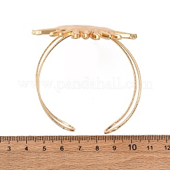 女性用合金＆鉄カフバングル  太陽  内径：2-1/8インチ（5.4cm）&nbsp;BJEW-F501-01B-KCG