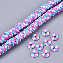 Handmade Polymer Clay Beads Strands&nbsp;CLAY-R091-8mm-01
