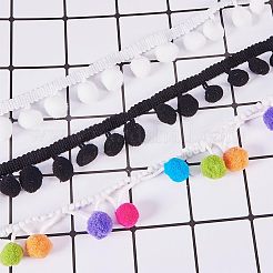 DIYファッションアクセサリーアクセサリー  ボールフリンジ  ポンポントリム  ボールレースリボンアップリケ  ミックスカラー  7mm  ボール：15mm  6m /カラー&nbsp;OCOR-PH0003-20