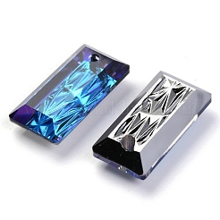 Embossed Glass Rhinestone Pendants&nbsp;GLAA-J101-07B-001BB