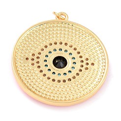 Real 18K Gold Plated Brass Micro Pave Cubic Zirconia Pendants&nbsp;ZIRC-L100-084G-04
