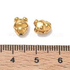 304ステンレススチールビーズ  クマ  イオンプレーティング（ip）  18KGP本金メッキ  8x6.5x5.5mm  穴：1.3mm&nbsp;SA-CBA740F-28G