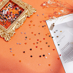 15色のハロウィーンガラスシードビーズ  ラウンド  ミックスカラー  3mm  穴：1mm  15色  約266PCS /カラー&nbsp;SEED-HY0001-17A