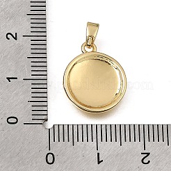 Brass with Black Enamel Pendants&nbsp;KK-CBAA632-35G
