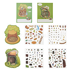 PET Plastic Picture Stickers&nbsp;DIY-TA0015-80F