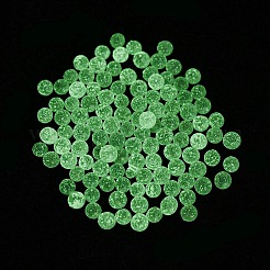 Luminous Glow in the Dark Transparent Glass Round Beads&nbsp;GLAA-F124-B09