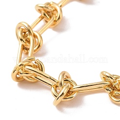 304 Stainless Steel Knot Link Chain Bracelet for Men Women&nbsp;BJEW-E020-01G