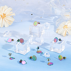 28Pcs 7 Style Ion Plating(IP) 304 Stainless Steel Stud Earring Findings&nbsp;STAS-UN0040-49