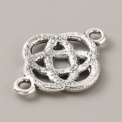チベット スタイルの合金結び目コネクタ チャーム  花柄  25x18x2mm  穴：2mm&nbsp;FIND-CJC0007-41B