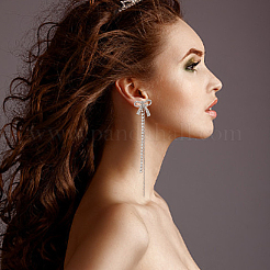 3 Pairs 3 Style Rhinestone Bowknot Stud Earrings&nbsp;EJEW-AN0004-91