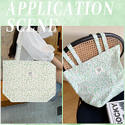 Flower Printed Canvas Women's Tote Bags&nbsp;ABAG-WH20005-06