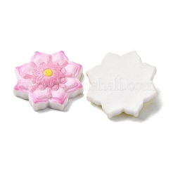 オペーク樹脂カボション  花  ミックスカラー  27x25x7mm&nbsp;CRES-I046-07