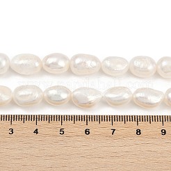 天然養殖淡水パールビーズ連売り  研磨両側  グレード3 A  リネン  9~10mm  穴：0.7mm  約36~39個/連  13.82~13.90インチ（35.1~35.3cm）&nbsp;PEAR-P064-20K-02A