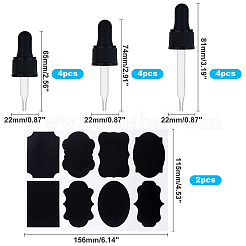 ガラスティアドロップセットトランスファー目盛り付きピペット  ブラック  ピペット：65~81x22mm  12pc&nbsp;TOOL-PH0001-08