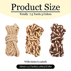 7.5 Yards 3 Colors  Braided Flat Faux Suede Cord&nbsp;LW-TA0001-04