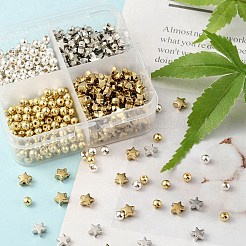 500Pcs 4 Style Iron & CCB & ABS Plastic Spacer Beads&nbsp;DIY-YW0006-96