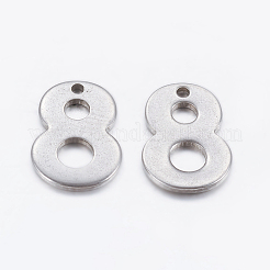 変色しにくい201ステンレススチールペンダント  ステンレス鋼色  数8  11x8x0.8mm  穴：0.5mm&nbsp;STAS-F128-01P-8-1