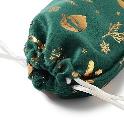 Gold Stamping Christmas Velvet Storage Bags&nbsp;ABAG-Q053-01B-01D