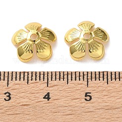 真鍮製ビーズキャップ  花  カドミウムフリー＆鉛フリー  ラックめっき  長持ちメッキ  18KGP本金メッキ  11x11.5x3.5mm  穴：1.5mm&nbsp;KK-C260-20B-G