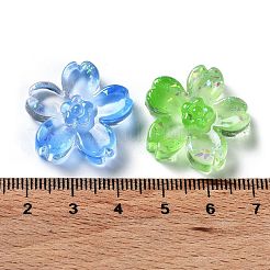 透明樹脂桜カボション  アルミホイルの花  ミックスカラー  24x25x6mm&nbsp;CRES-P029-A
