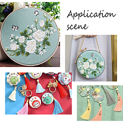 リング刺繍プラスチックフープ  鉄のクラスプ付  ライラック  155~206x130~188x19~23mm  内径：121~150x103~168mm  2pc&nbsp;TOOL-GF0001-60