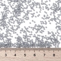 MIYUKIラウンドロカイユビーズ  日本製シードビーズ  15/0  （rr498)不透明セメントグレー  15/0  1.5mm  穴：0.7mm  約250000個/ポンド&nbsp;SEED-G009-RR0498