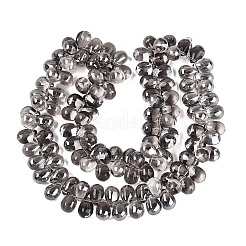 Electroplate Baking Paint Transparent Glass Beads Strands&nbsp;GL-N005-02A-C02