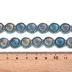 Half Electroplate Baking Paint Glass Beads Strands&nbsp;EGLA-K061-11A-AB09