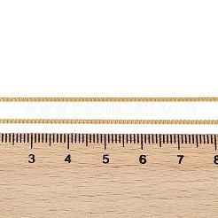 長持ちメッキ真鍮カーブチェーンネックレス  カニカン付き  ニッケルフリー  18KGP本金メッキ  18.1インチ（46cm）  1.2mm&nbsp;X-NJEW-K112-07G-NF