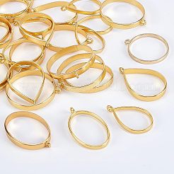 30Pcs 6 Styles Alloy Open Back Bezel Pendants&nbsp;FIND-OC0001-13
