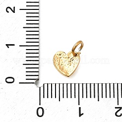 304ステンレススチールチャーム  丸カン付き  イオンプレーティング（ip）  ハートチャーム  14KGP本金メッキ  7x7x1mm  穴：3.5x2.5mm&nbsp;STAS-R159-39G