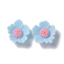 オペーク樹脂カボション  花  ミックスカラー  10x3.5mm&nbsp;FIND-D052-01A