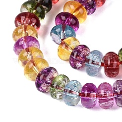 Crackle Transparent Glass Beads Strands&nbsp;GLAA-N074-02A-01