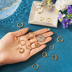 14Pcs 7 Styles 201/316 Stainless Steel Huggie Hoop Earring Findings&nbsp;STAS-TA0005-50