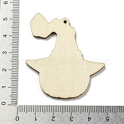 ウッドペンダント  ハロウィンモチーフ  オレンジ  カボチャ  50x45x3mm  穴：2mm&nbsp;WOOD-M012-02P