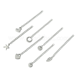 7Pcs 7 Styles 304 Stainless Steel Chain Extender&nbsp;STAS-FS0001-49P