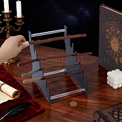 6-Tier Acrylic Sword Display Riser Stands&nbsp;ODIS-WH0099-261